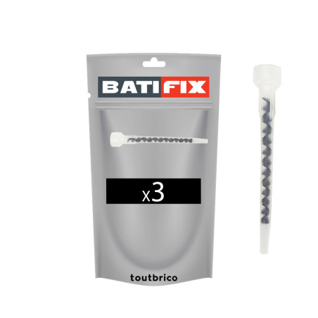 Sachet 3 canules mélangeuses pour scellement chimique - Batifix