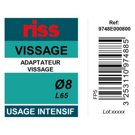 Noix de serrage magnétique Ø8 x 65mm - Riss