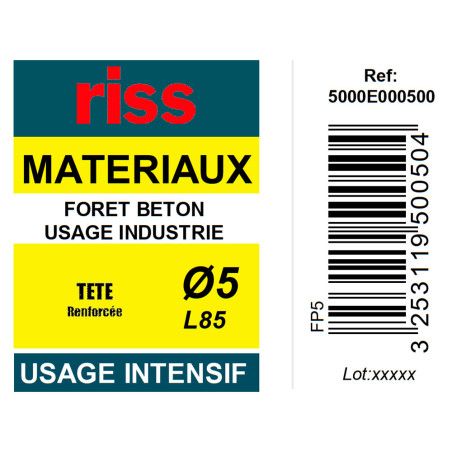 Foret béton industrie qualité Pro Ø5mm - Riss