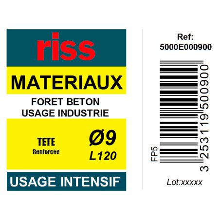 Foret béton industrie qualité Pro Ø9mm - Riss