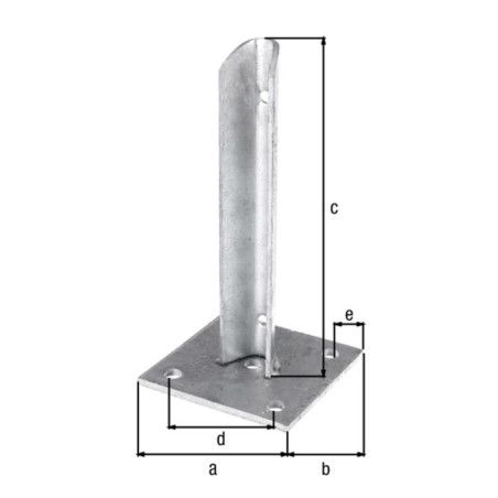 Support de poteau conique pour clôture Ø34mm x 15 x 70mm - Alberts