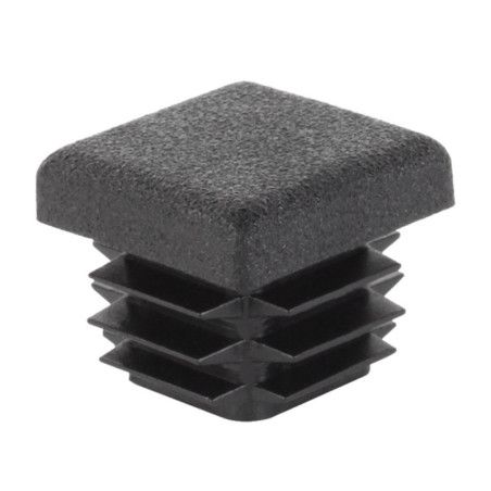 Bouchon pour tube carré PVC noir 15 x 15mm - Alberts