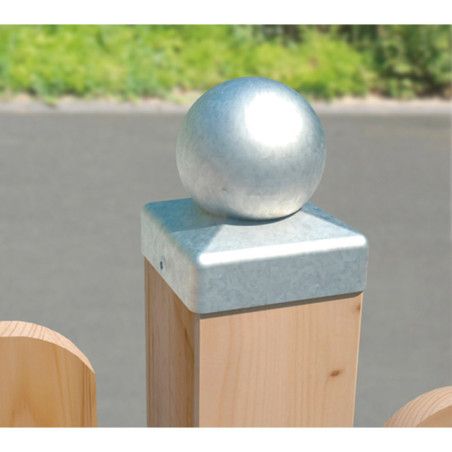 Capuchon boule pour poteaux en bois carré 70 x 70mm - Alberts