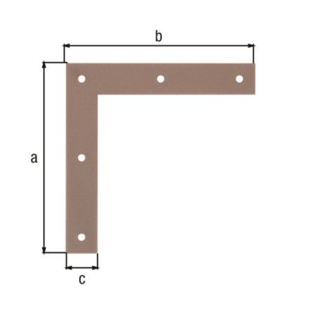 Boite 40 équerres à beton 120 x 120 x 20mm brun beige Duravis - Alberts