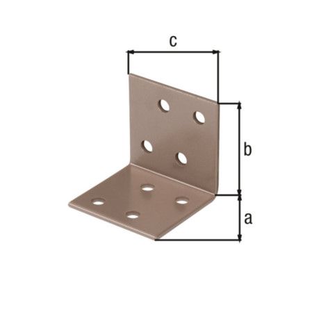 Boite 50 équerres d'assemblage 40 x 40 x 40mm beige Duravis - Alberts