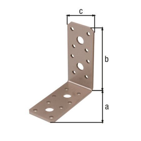 Boite 50 équerres d'assemblage 90 x 90 x 40mm beige Duravis - Alberts