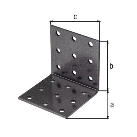 Boite 50 équerres d'assemblage 60 x 60 x 60mm noir diamant Duravis - Alberts