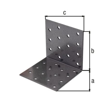 Boite 25 équerres d'assemblage 80 x 80 x 80mm noir diamant Duravis - Alberts