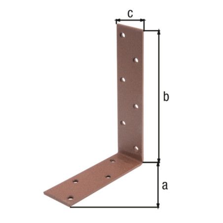 Equerre de poutre 160 x 240 x 50 brun rouille Duravis - Alberts