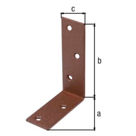 Equerre de poutre 75 x 100 x 30 brun rouille Duravis - Alberts