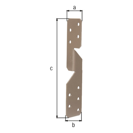 Boite 50 équerres renvoyées 33 x 33 x 170mm beige Duravis - Alberts