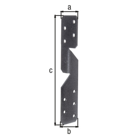 Boite 50 équerres renvoyées 33 x 33 x 170mm noir diamant Duravis - Alberts