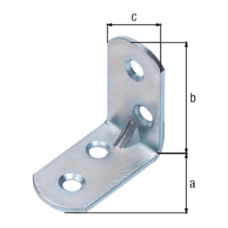 Equerre de chaise renforcée 30 x 30 x 16mm - Alberts