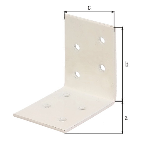 Boite 50 équerres d'assemblage 50 x 50 x 40mm blanc - Alberts