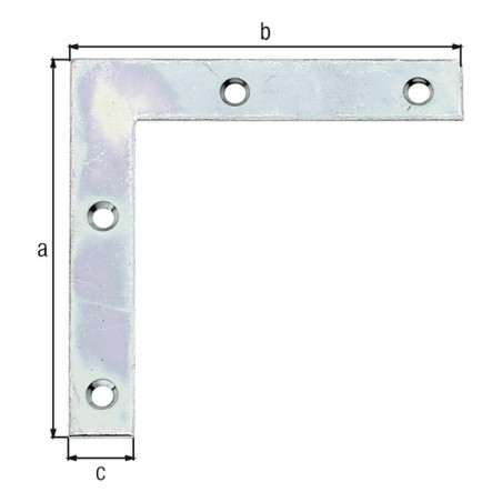 Boite 50 équerres de meubles 60 x 60 x 10mm - Alberts