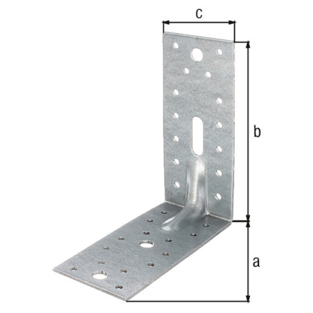 Boite 25 équerres renforcées 150 x 150 x 65mm - Alberts