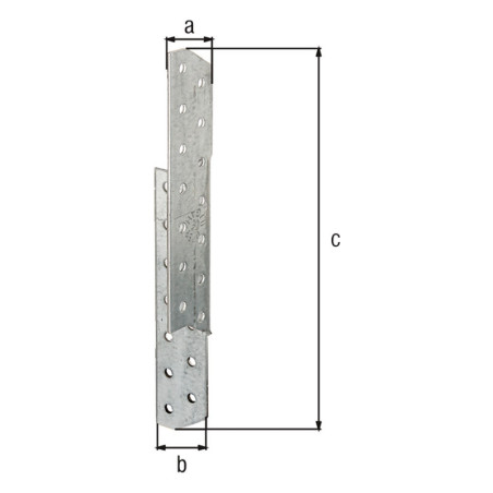 Boite 25 équerres renvoyées gauche 32 x 32 x 210mm - Alberts