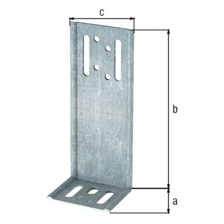 Lot 50 pcs équerres de bardage 53 x 158 x 66mm - Alberts